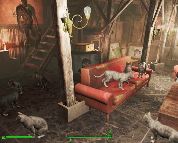 Кошки в Fallout 4: дом Хоторна